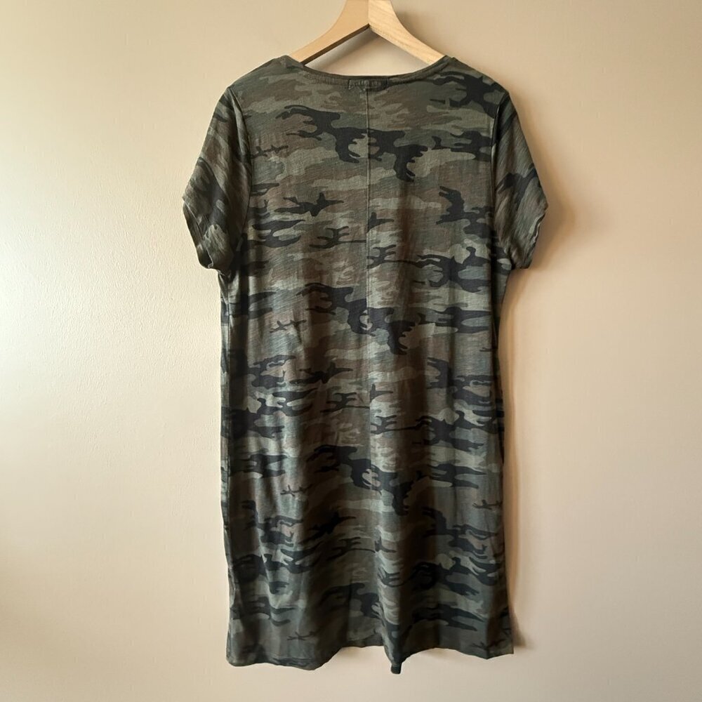 Women's Plus XXL Social Standard Sanctuary Short Sleeve Camo Tee Dress - Picture 3 of 6